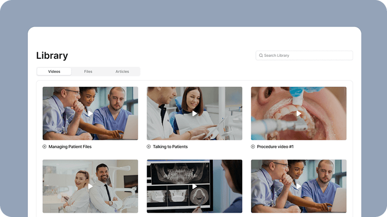 Access to clinical case studies and demo libraries